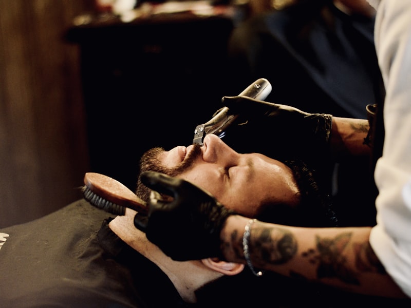 Beard trim and sculpting service at KLUTCH Barbershop NDG